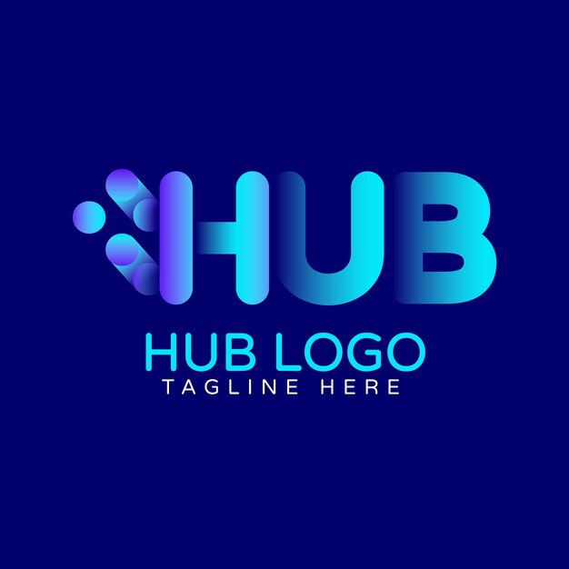 diseño de logotipo de centro de degradado