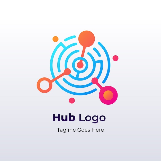 diseño de logotipo de centro de degradado