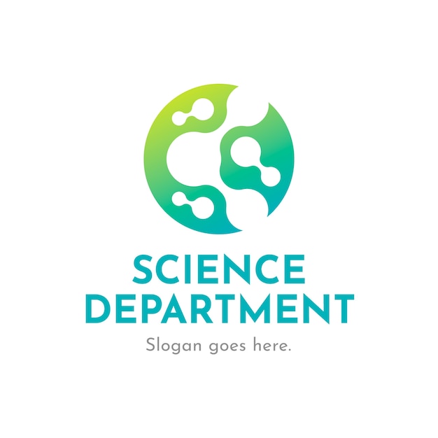 Diseño de logotipo de ciencia degradado