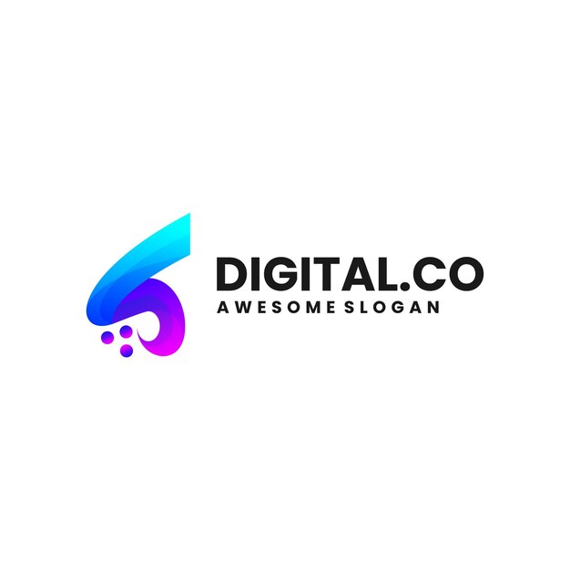 Diseño del logotipo de Co Digital Modern Gradient