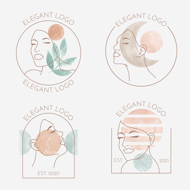 Diseño de logotipo de colores apagados