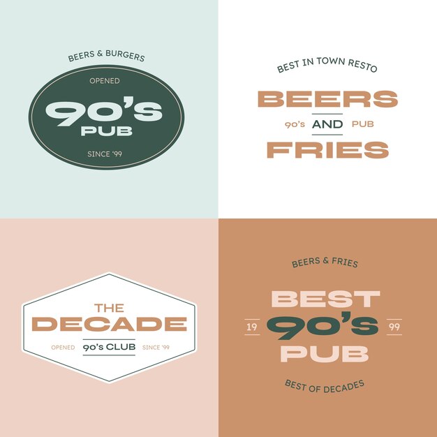 Diseño de logotipo de colores apagados