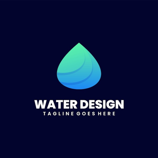 Vector gratuito diseño de logotipo colorido agua