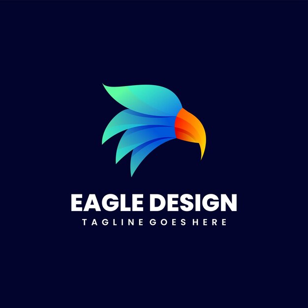 diseño de logotipo colorido águila