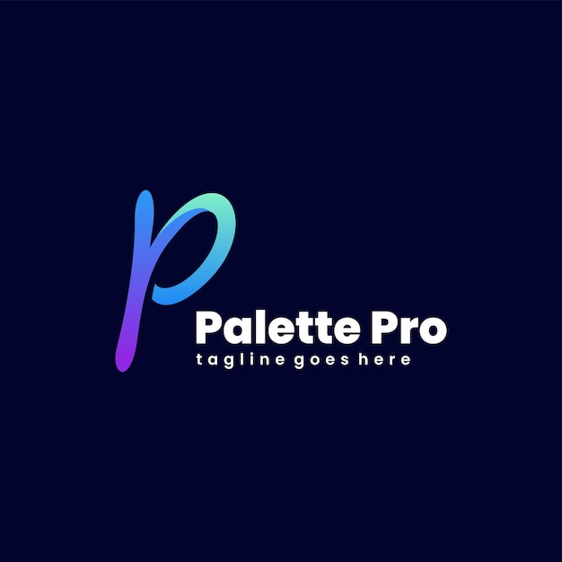 Vector gratuito diseño de logotipo colorido paleta pro