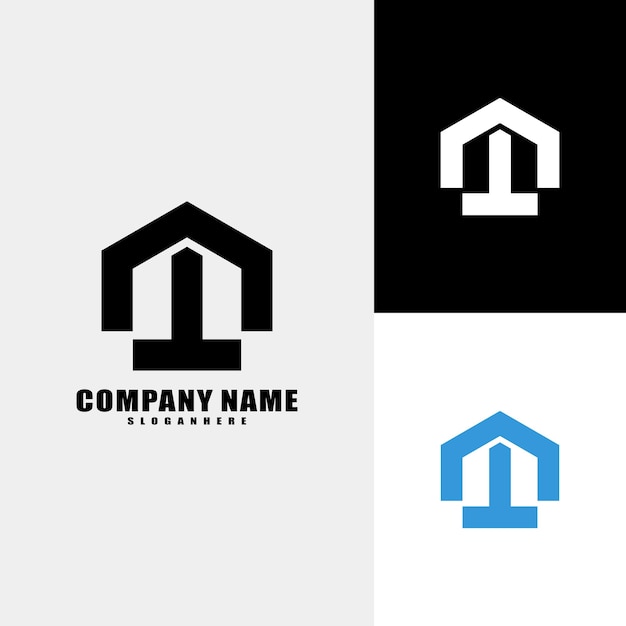 Diseño del logotipo de la combinación de letras M y T