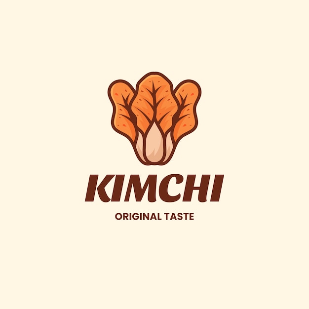 Diseño de logotipo de comida kimchi