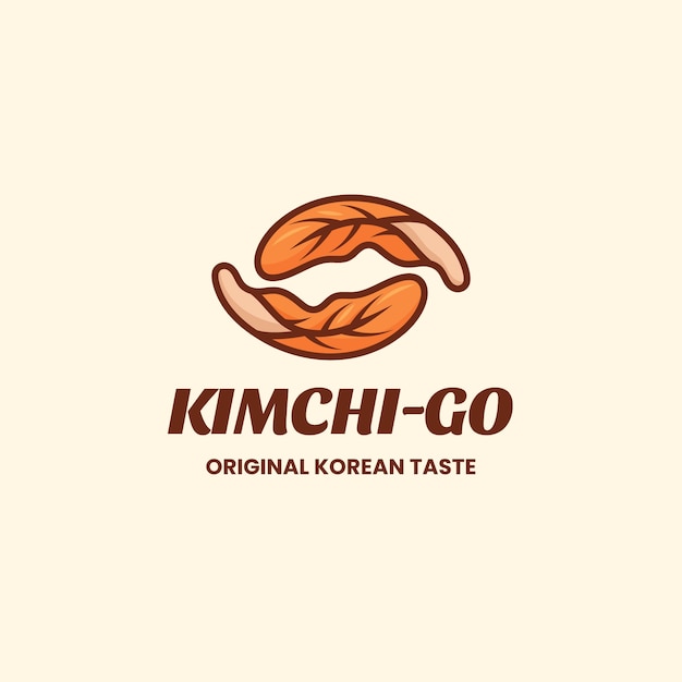 Vector gratuito diseño de logotipo de comida kimchi