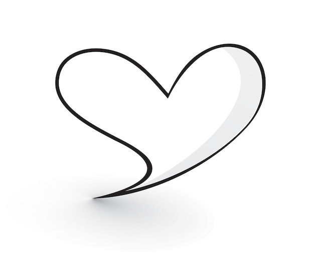 Diseño del logotipo del corazón del día de San Valentín, ilustración vectorial.