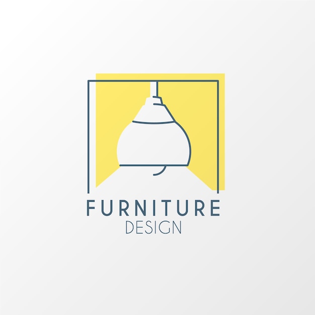 Diseño de logotipo creativo de muebles minimalistas.