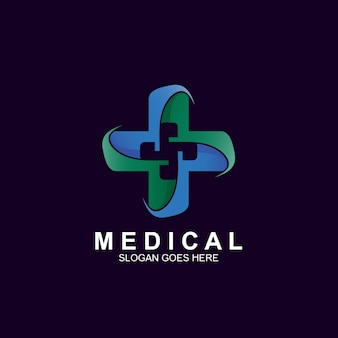 Diseño de logotipo de cruz médica