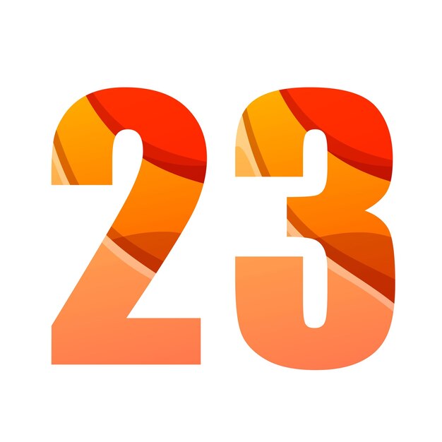 Diseño de logotipo degradado colorido número 23