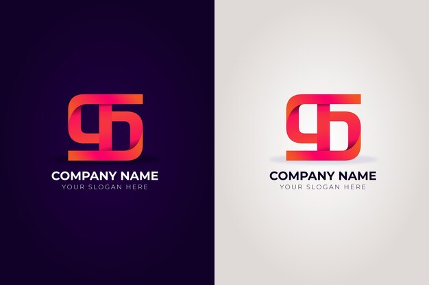 Diseño de logotipo degradado dd