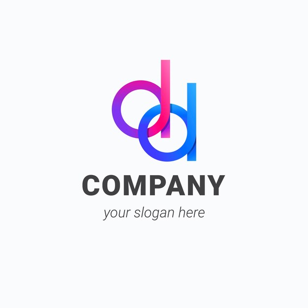 Diseño de logotipo degradado dd