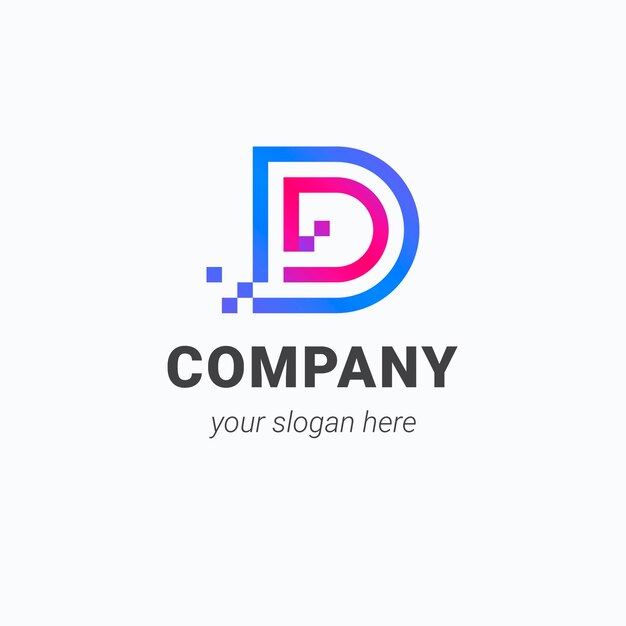 Diseño de logotipo degradado dd