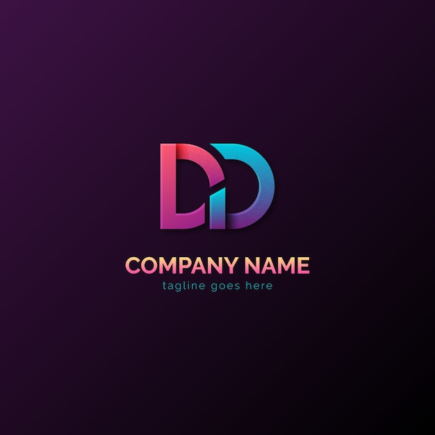 Diseño de logotipo degradado dd