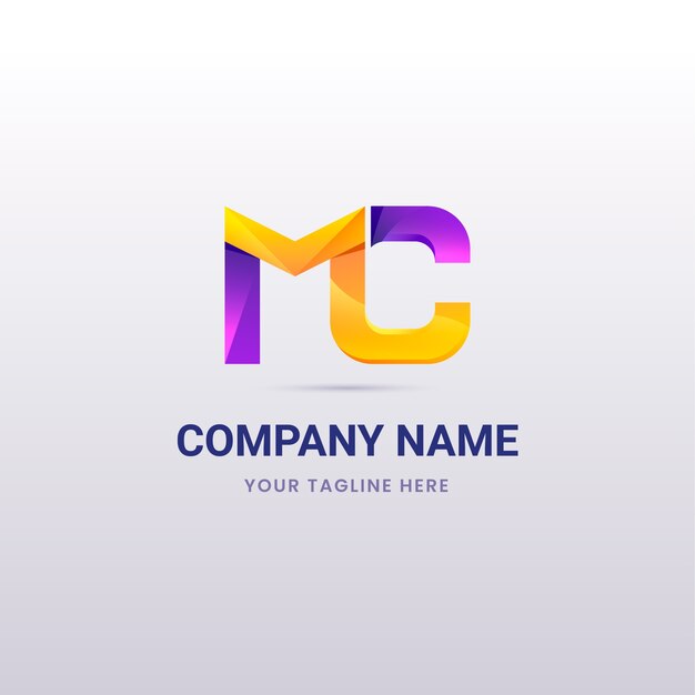 Diseño de logotipo degradado mc