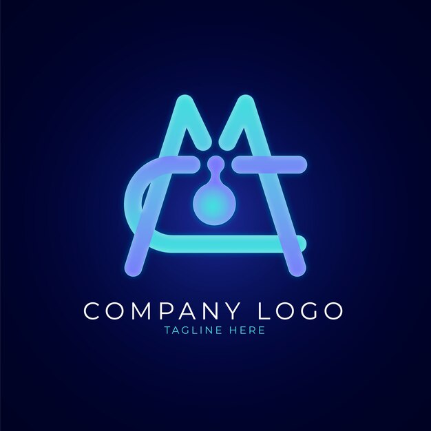 Diseño de logotipo degradado mc