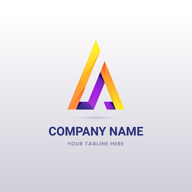 Diseño de logotipo delta degradado