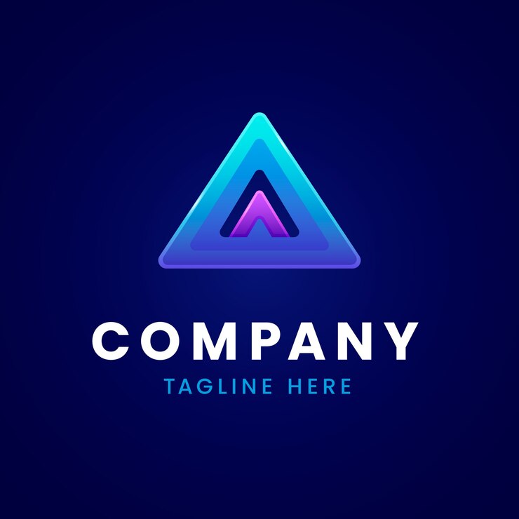 Vector gratuito diseño de logotipo delta degradado