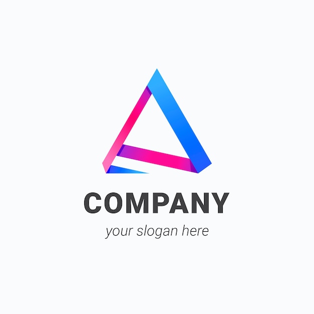 Diseño de logotipo delta degradado