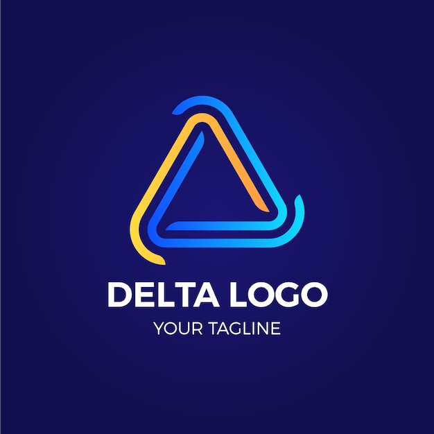 Diseño de logotipo delta degradado