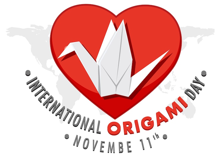 Vector gratuito diseño del logotipo del día internacional del origami