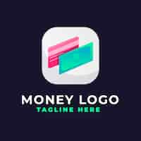 Vector gratuito diseño de logotipo de dinero degradado