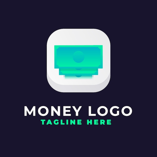 Vector gratuito diseño de logotipo de dinero degradado