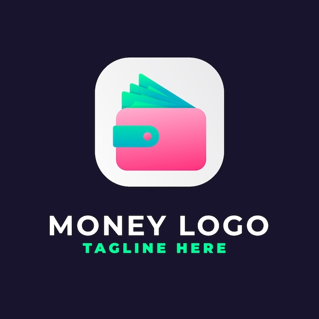 Vector gratuito diseño de logotipo de dinero degradado