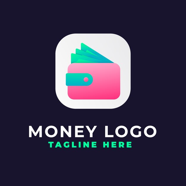 Diseño de logotipo de dinero degradado