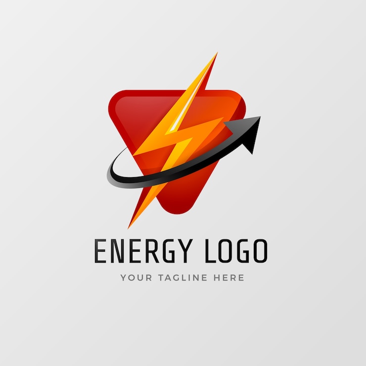 Vector gratuito diseño del logotipo de la energía