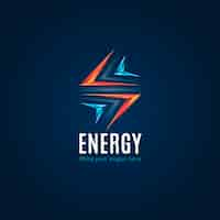 Vector gratuito diseño de logotipo de energía