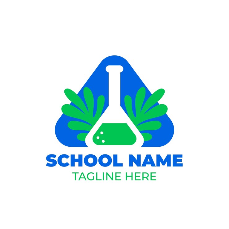 Vector gratuito diseño de logotipo de escuela secundaria dibujado a mano