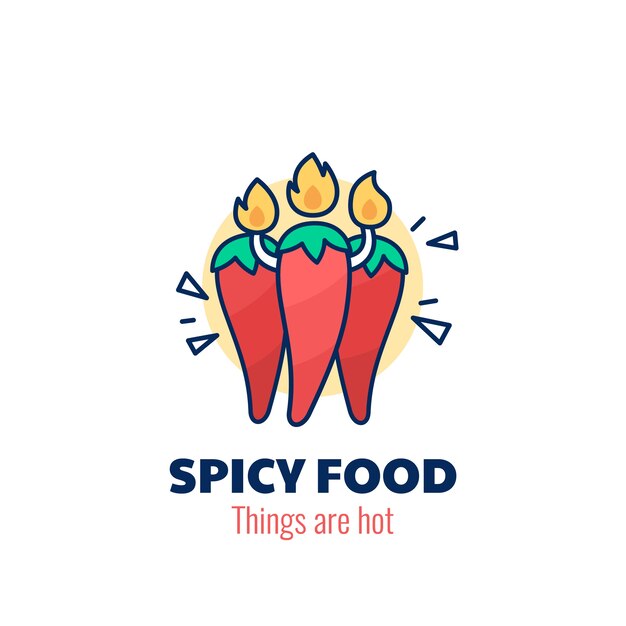 Diseño de logotipo de especias dibujado a mano