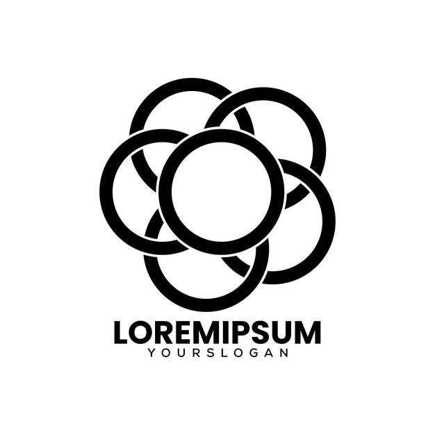 DISEÑO DE LOGOTIPO DE FLOR ABSTRACTA RGB básico