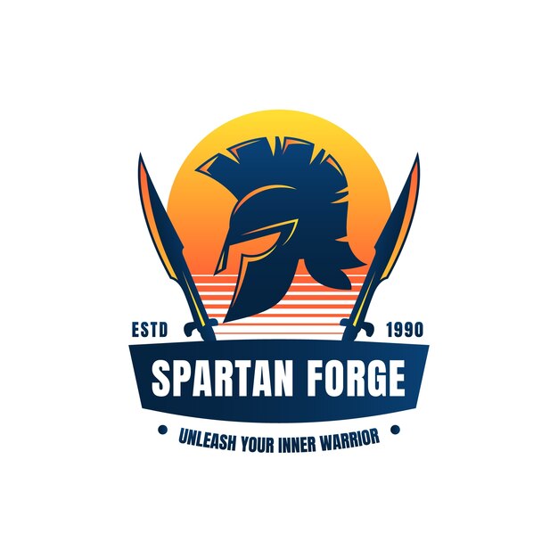 Diseño del logotipo de Gradient Spartan