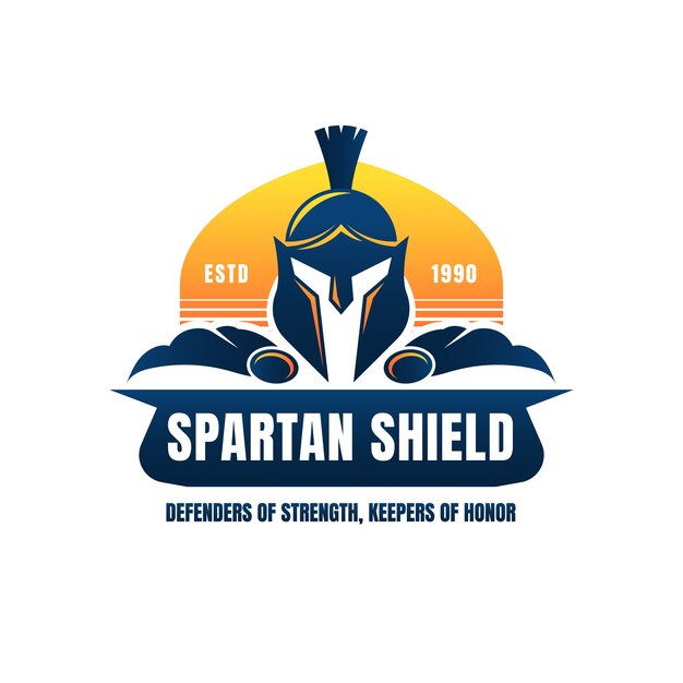 Diseño del logotipo de Gradient Spartan