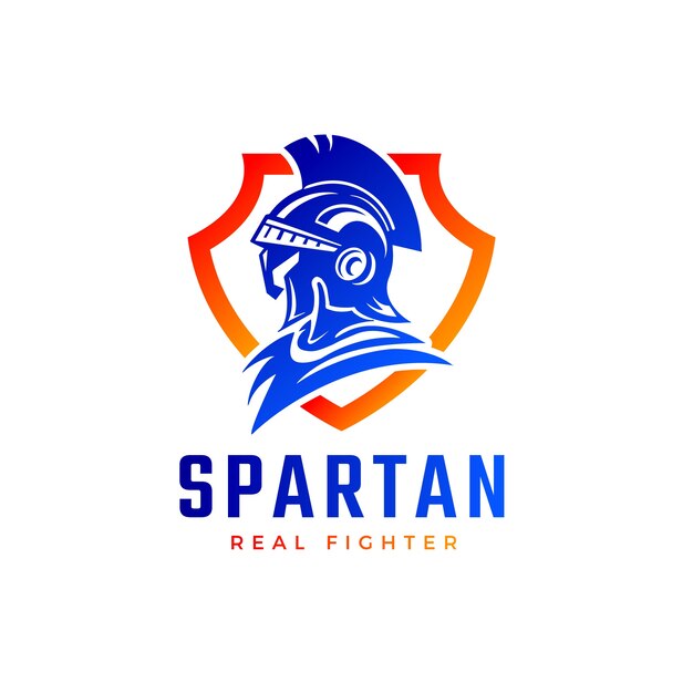 Diseño del logotipo de Gradient Spartan
