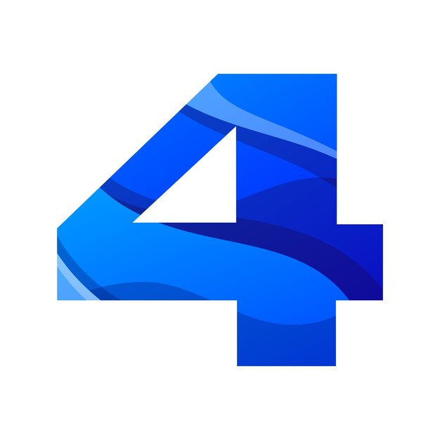 diseño del logotipo del gradiente número 4