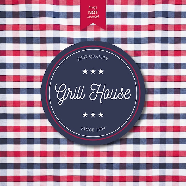 Vector gratuito diseño de logotipo grill house