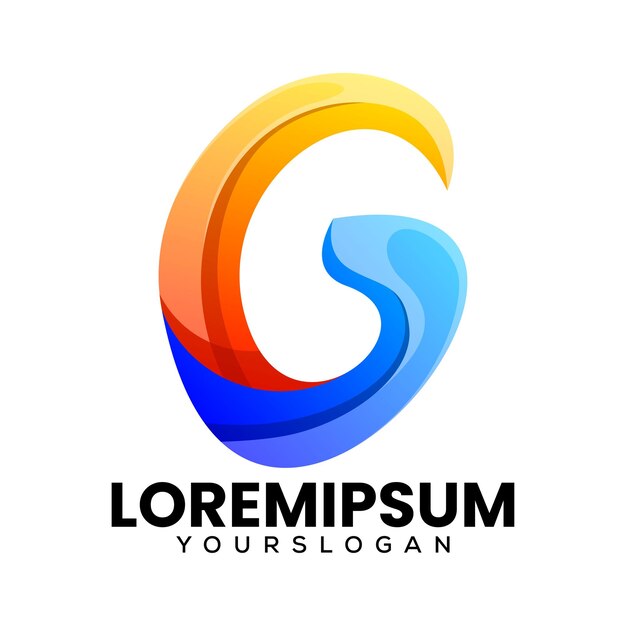 diseño de logotipo de icona creativa de la letra G colorida.