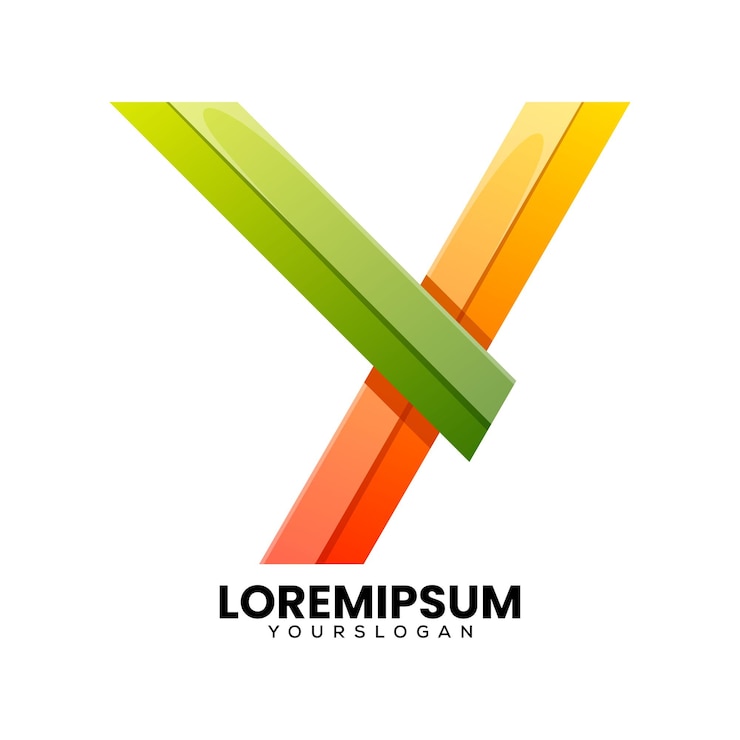 Vector gratuito diseño de logotipo de la icona de la letra y creativa colorida