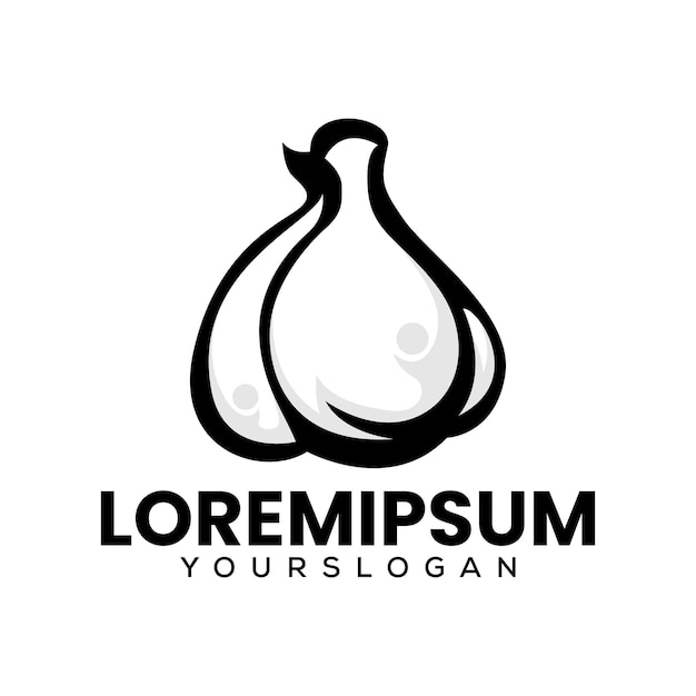 Diseño de logotipo de icono de cebolla