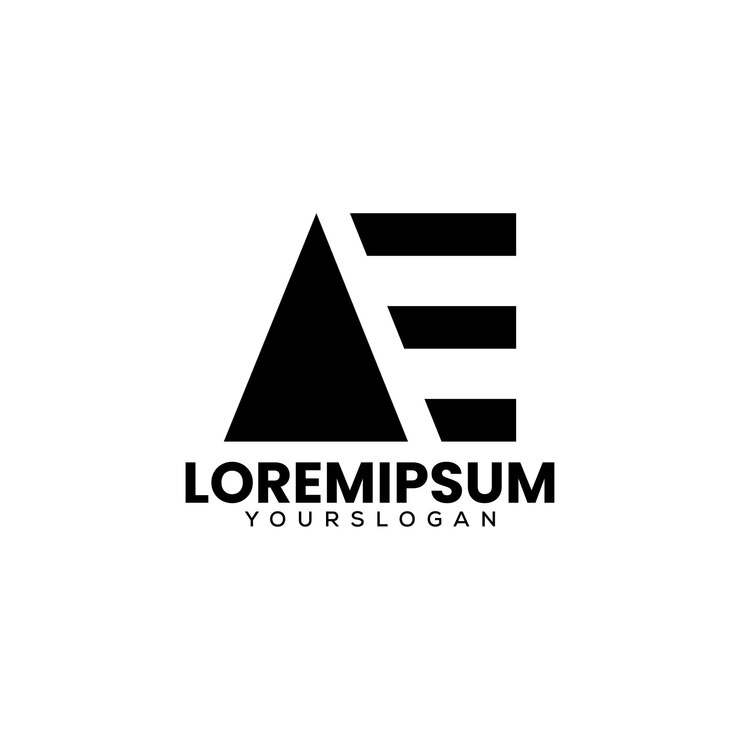 Vector gratuito diseño del logotipo del icono de la letra e monograma