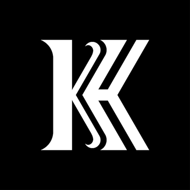 Diseño del logotipo del icono de la letra K monograma