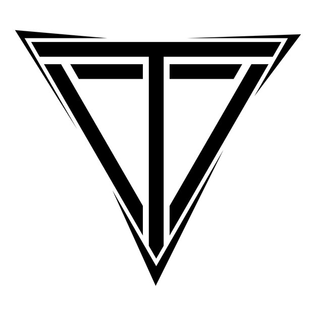 diseño del logotipo del icono de la letra t monograma