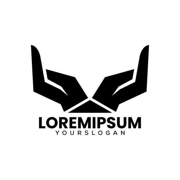 diseño de logotipo de icono de mano