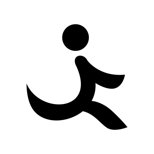 Diseño del logotipo del icono del sprint humano