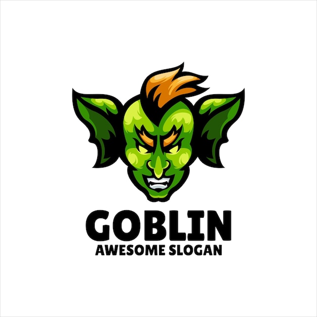 Diseño de logotipo de ilustración de mascota de duende